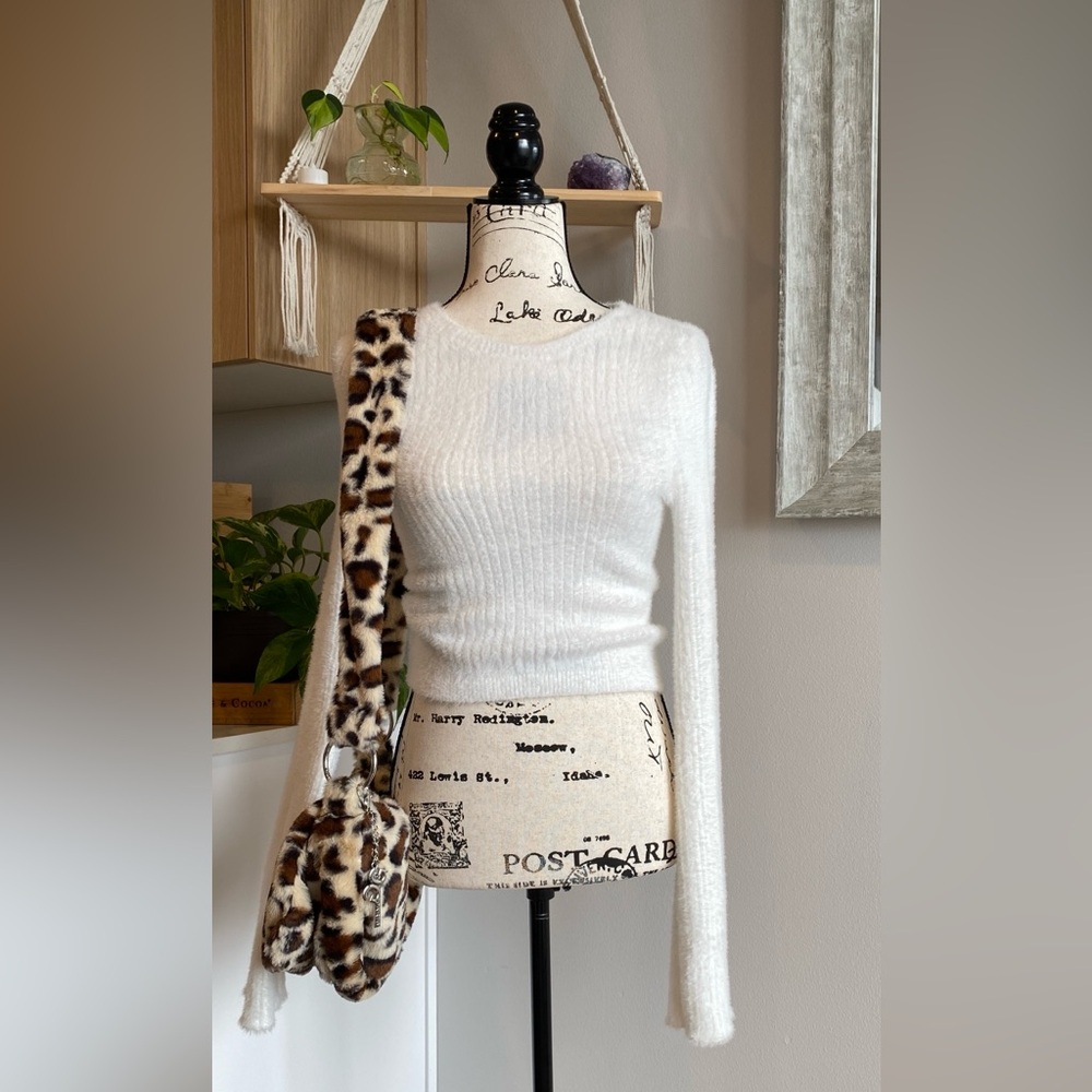 White Fuzzy Sweater